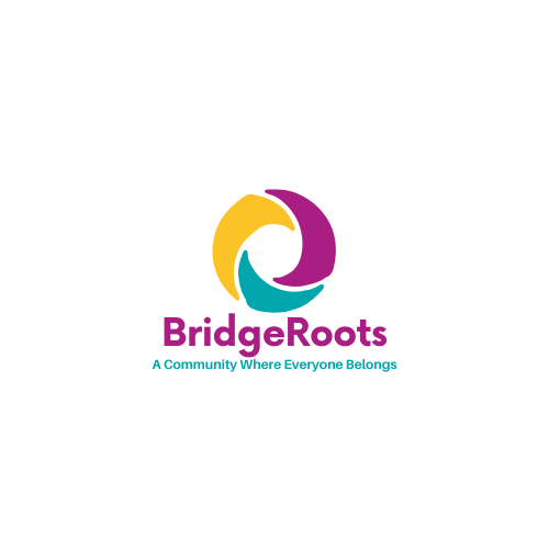 Blue Gradient Geometric Organic Shape Logo